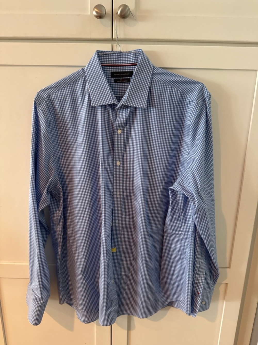 Tommy Hilfiger Light Blue Gingham Dress Shirt - Men's